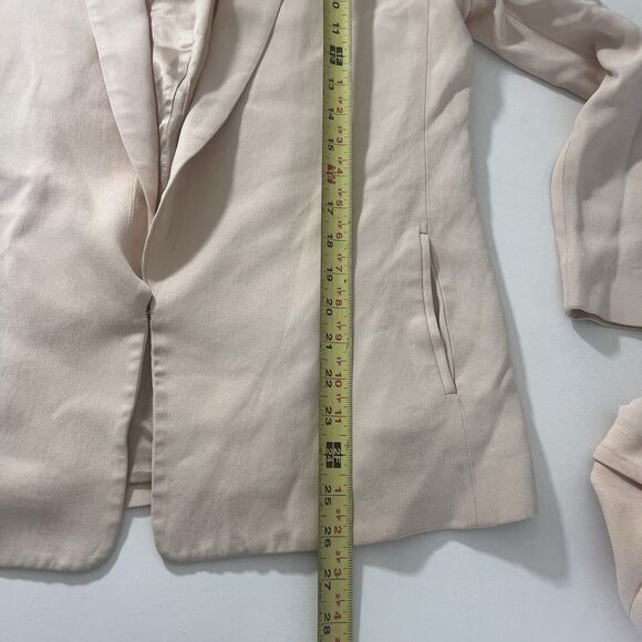 Sezane 2 Piece Pantsuit Women’s 40 Jacket Pants Blush Pink Crepe - Picture 12 of 16